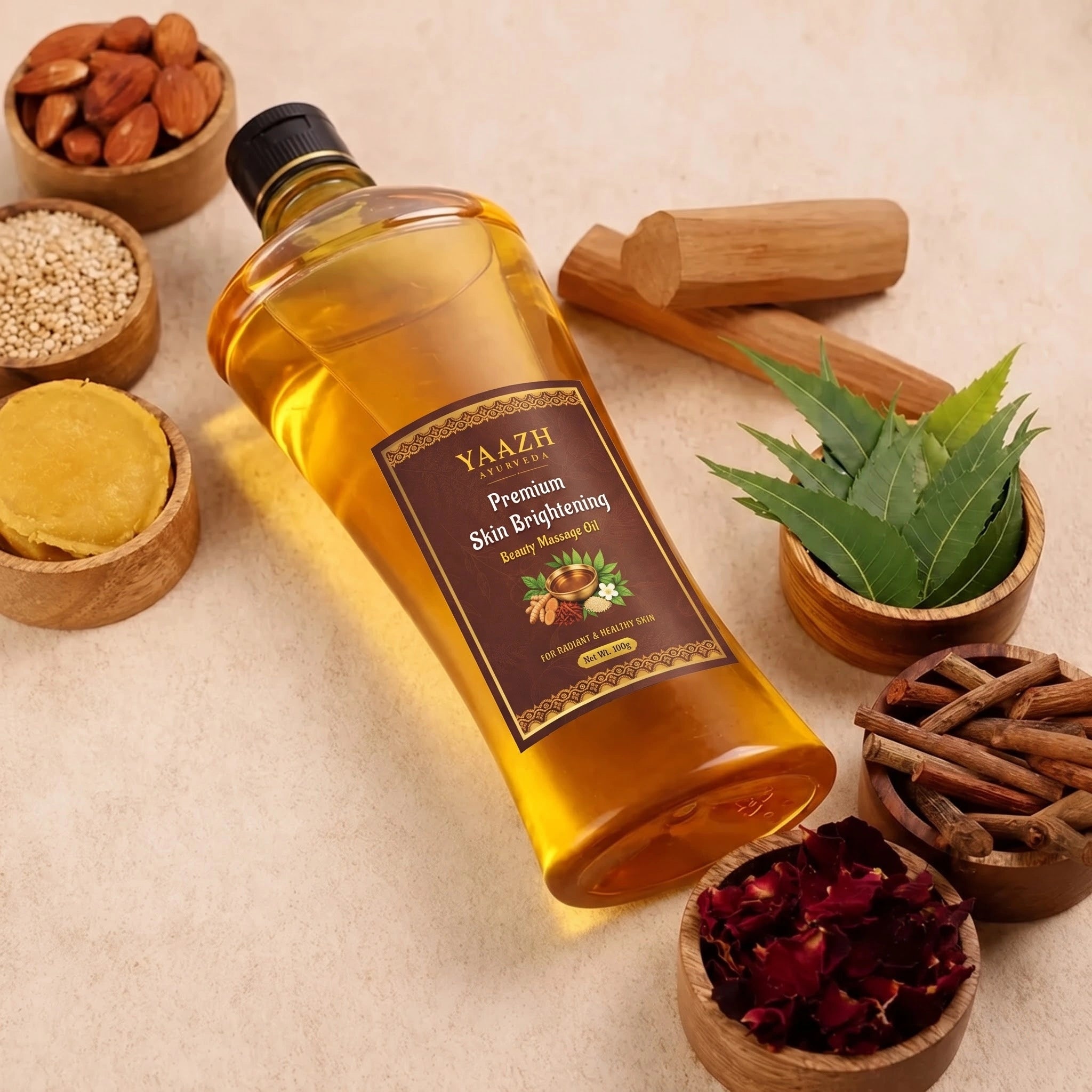 yaazh ayurveda skin brightening massage oil